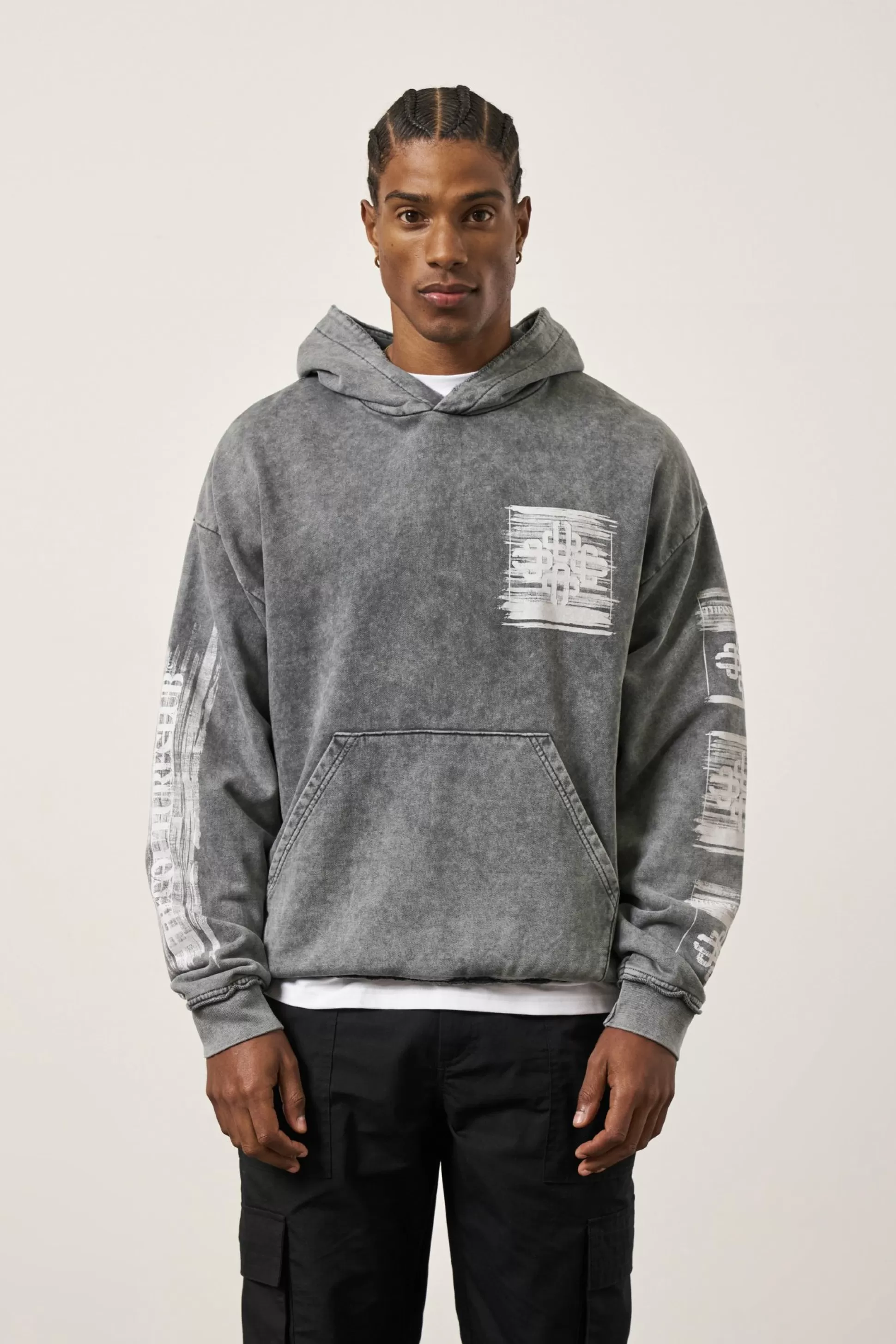 The Couture Club Paint Effect Emblem Hoodie