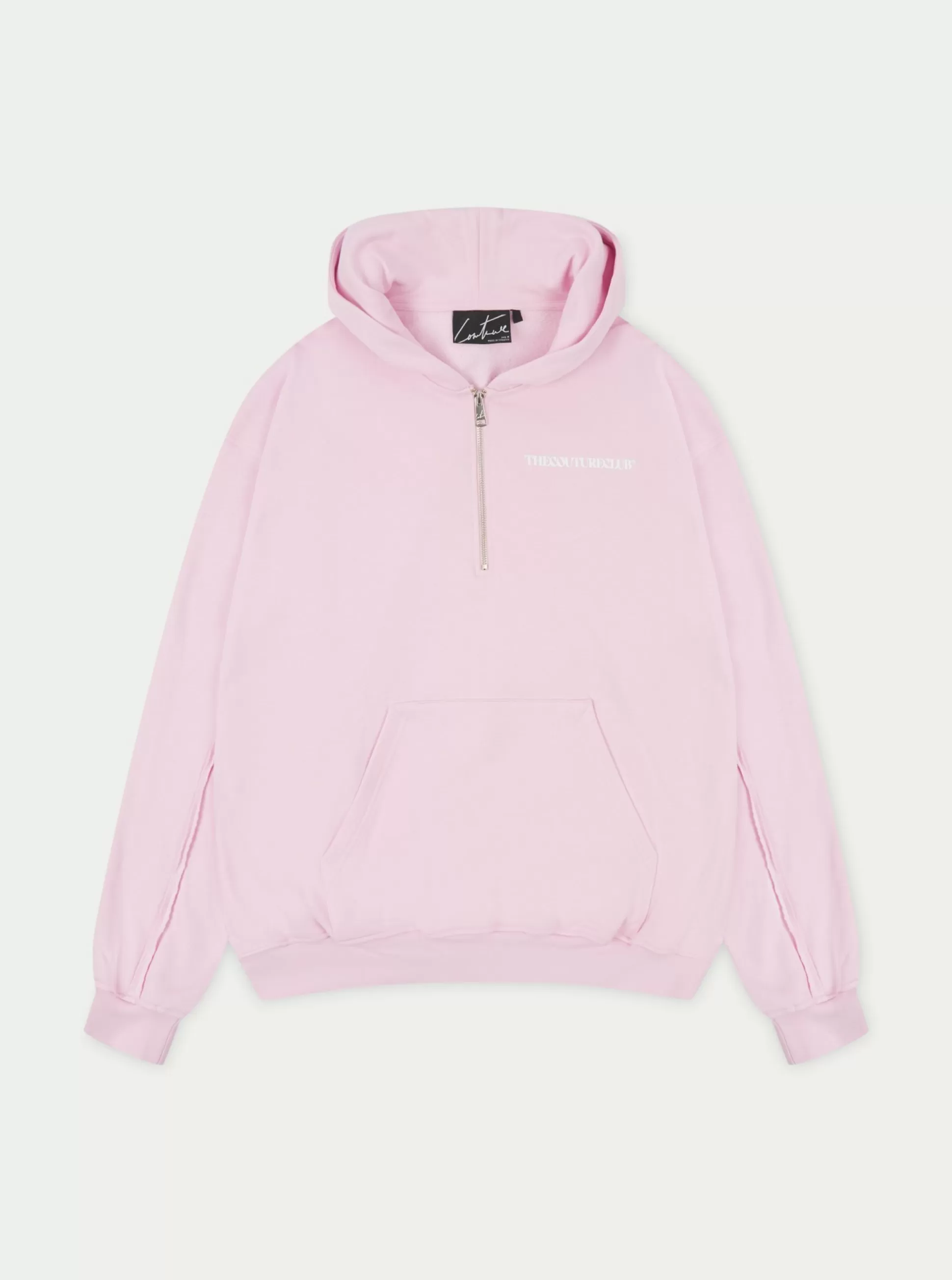 The Couture Club Raw Seam Quarter Zip Hoodie