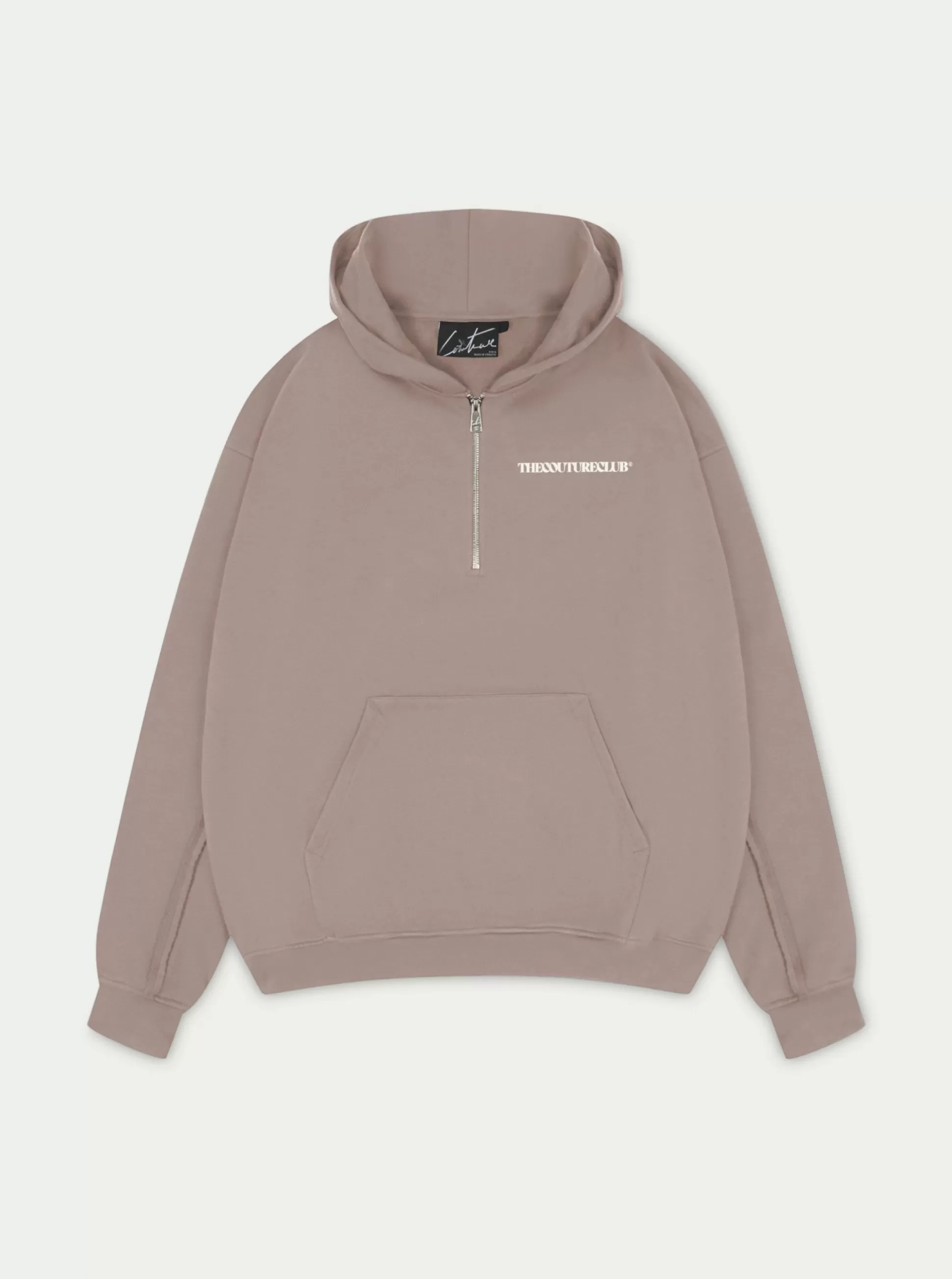 The Couture Club Raw Seam Quarter Zip Hoodie