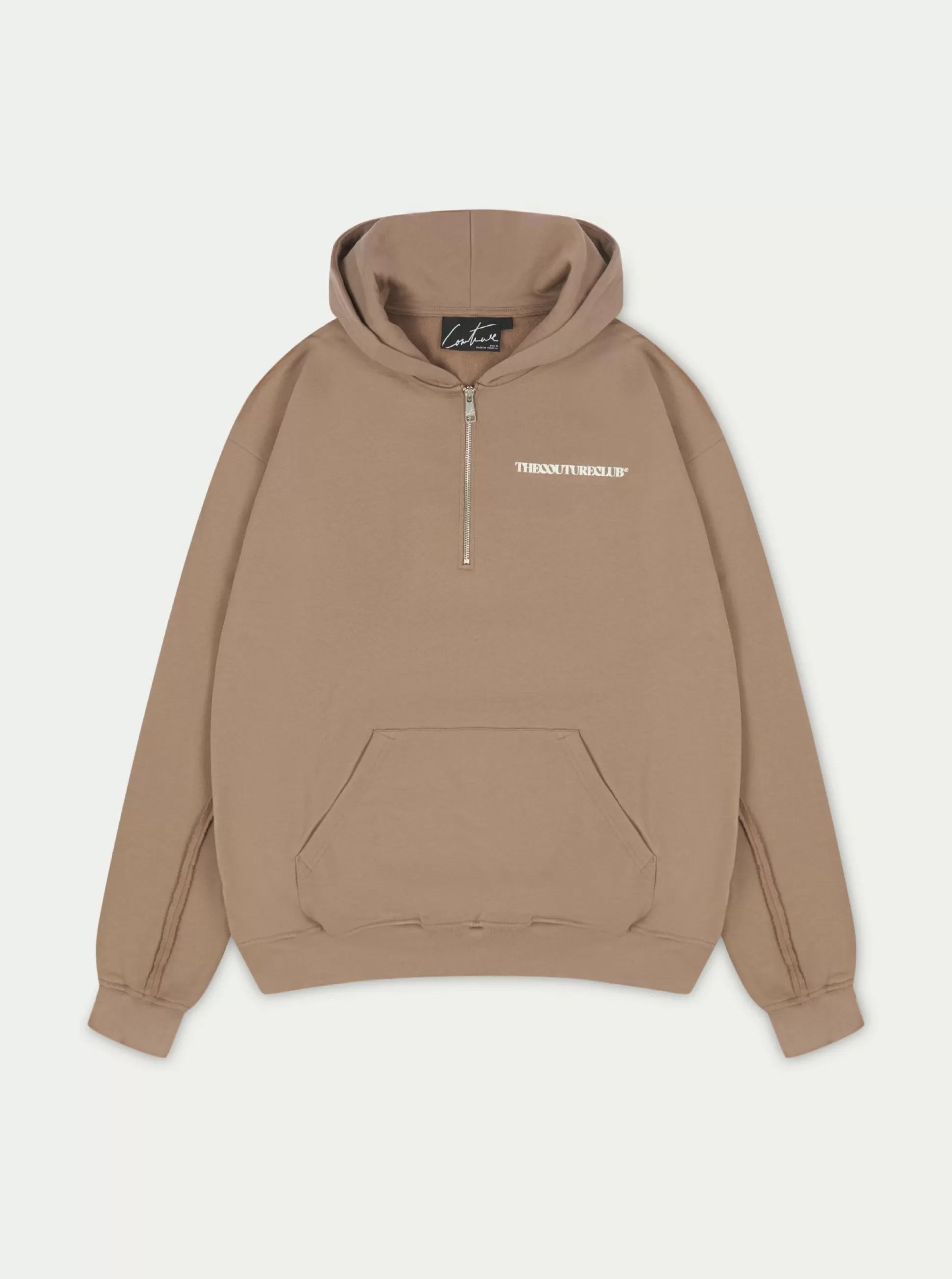 The Couture Club Raw Seam Quarter Zip Hoodie