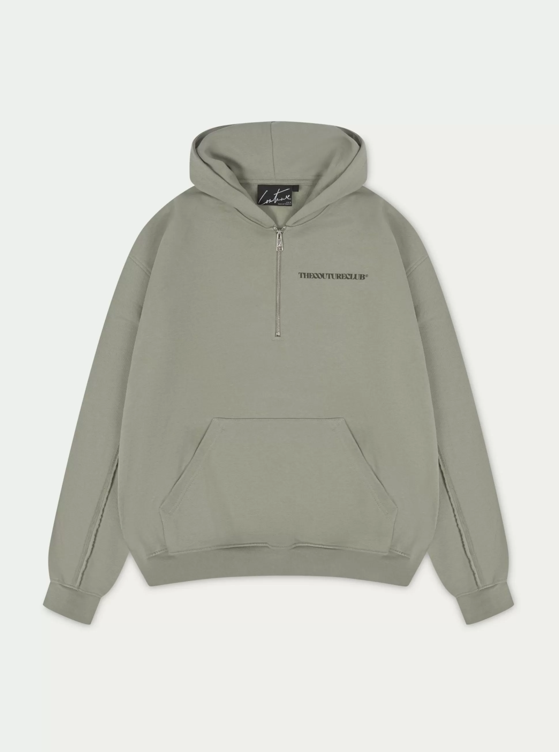 The Couture Club Raw Seam Quarter Zip Hoodie