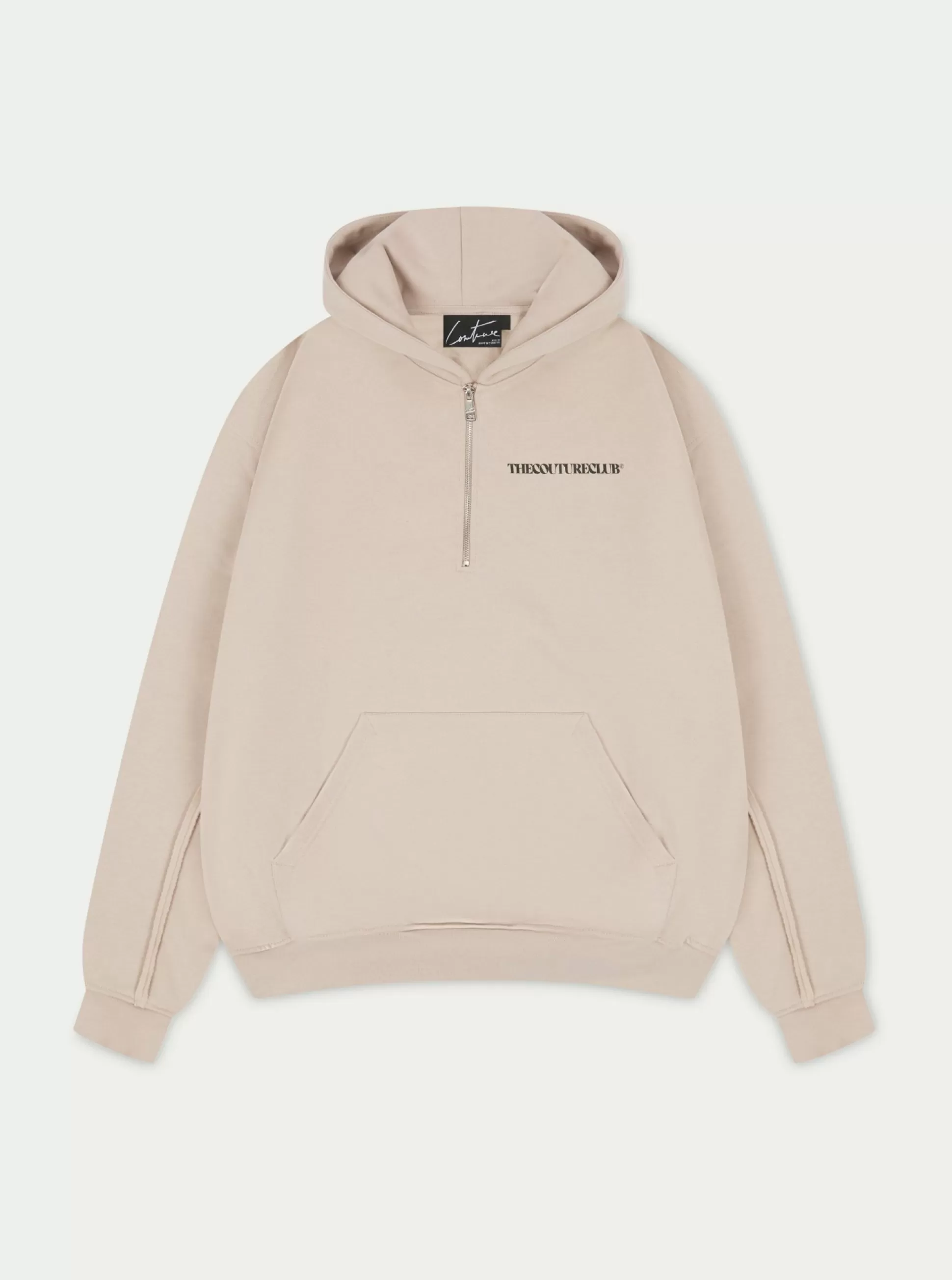 The Couture Club Raw Seam Quarter Zip Hoodie