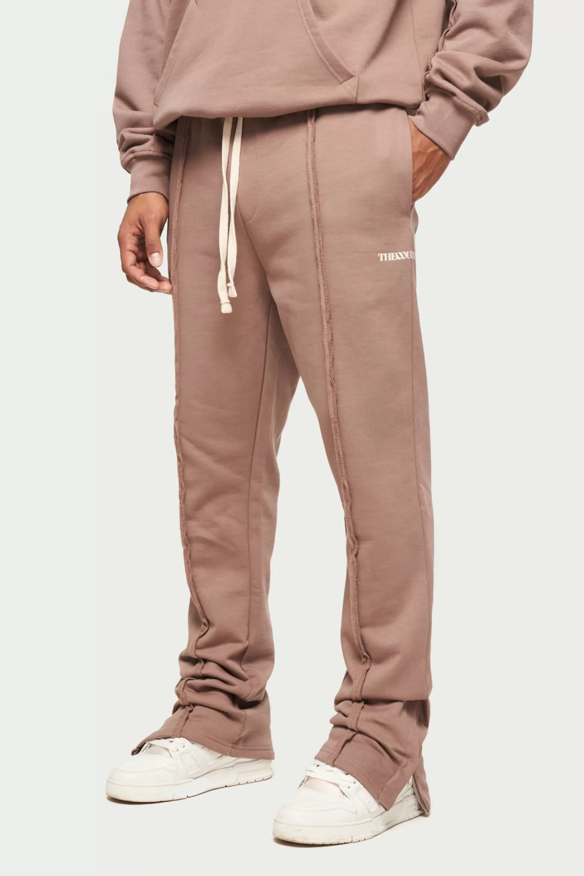 The Couture Club Raw Seam Straight Leg Joggers