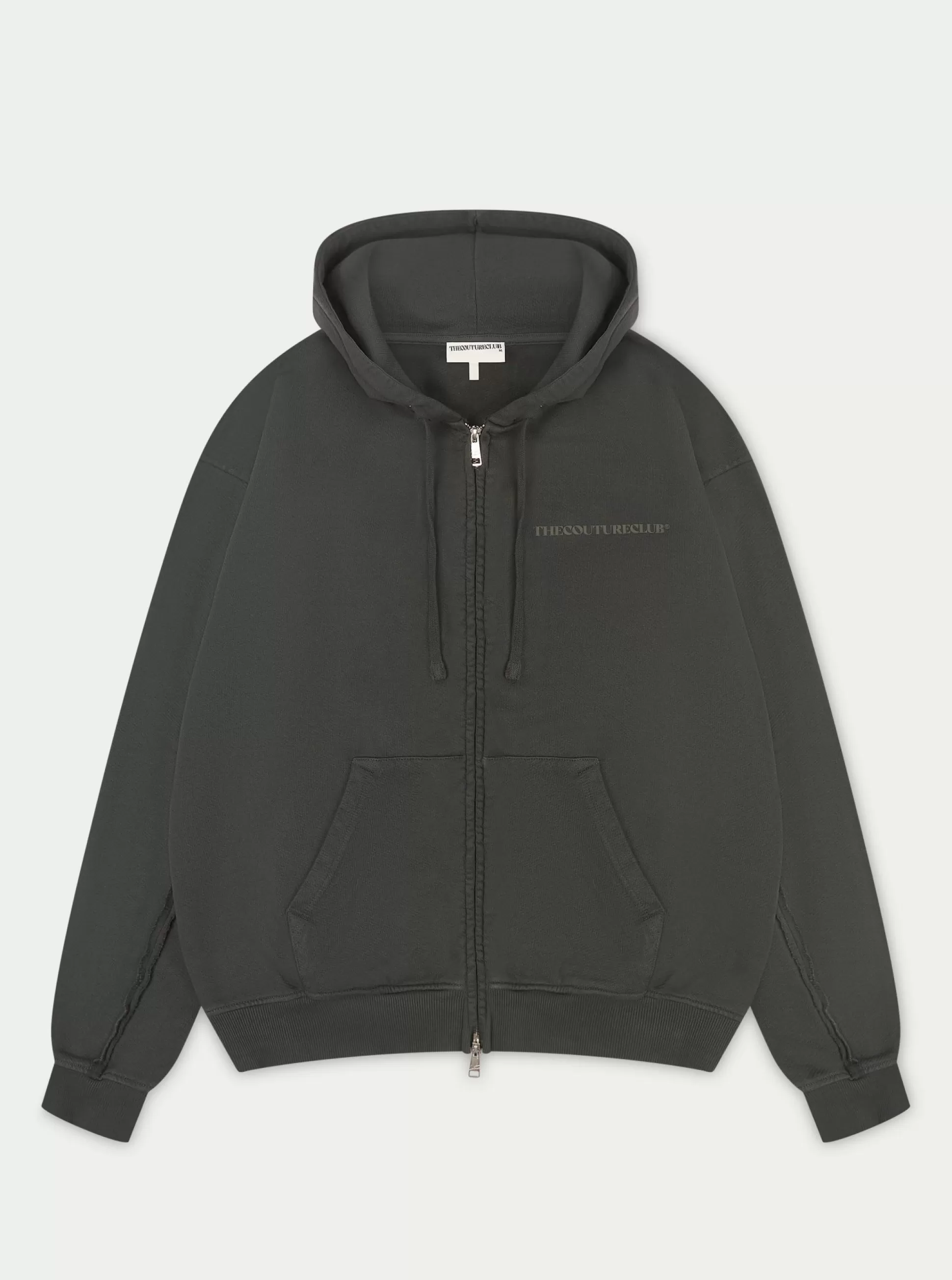 The Couture Club Raw Seam Zip Through Hoodie