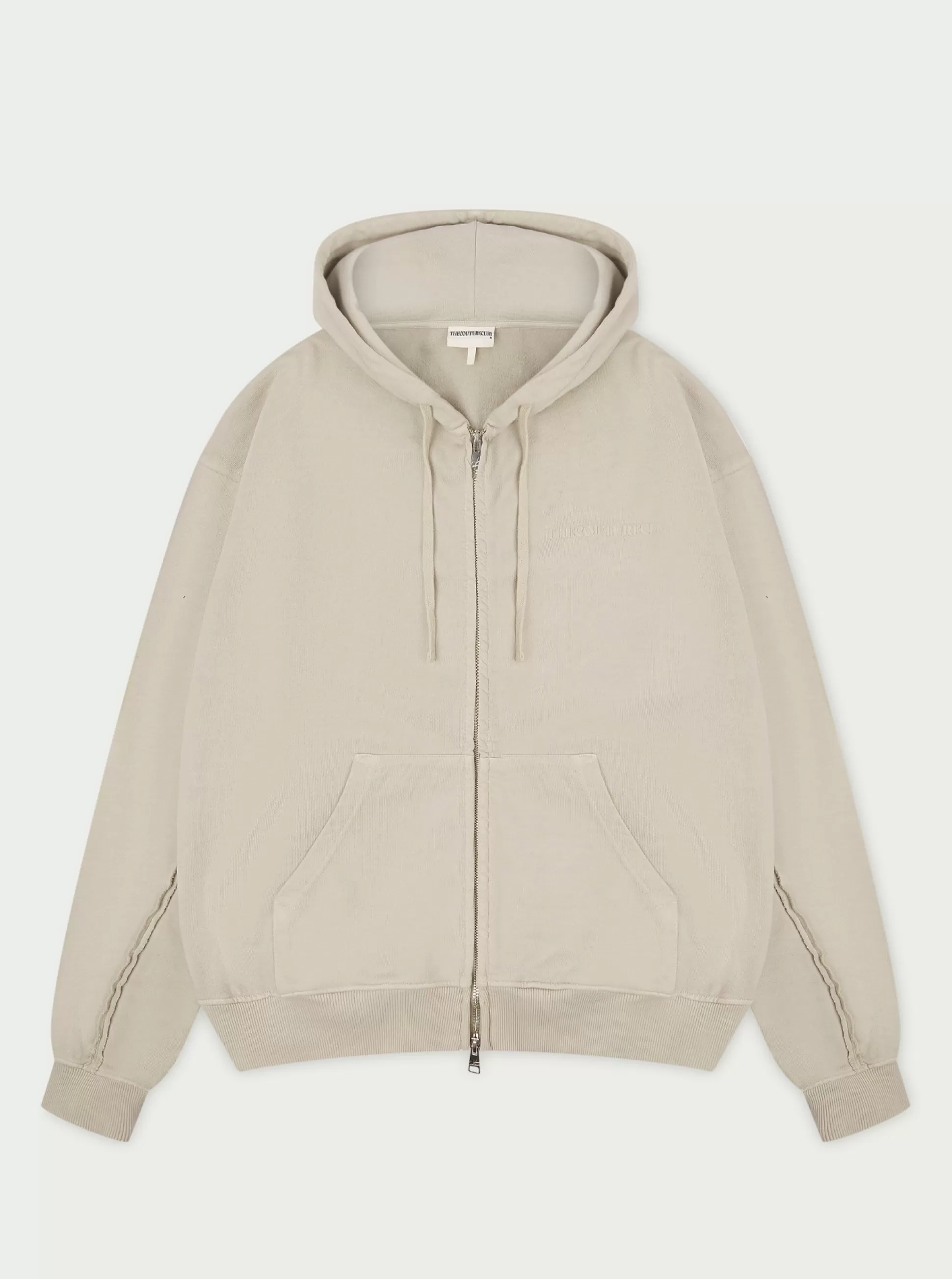 The Couture Club Raw Seam Zip Through Hoodie