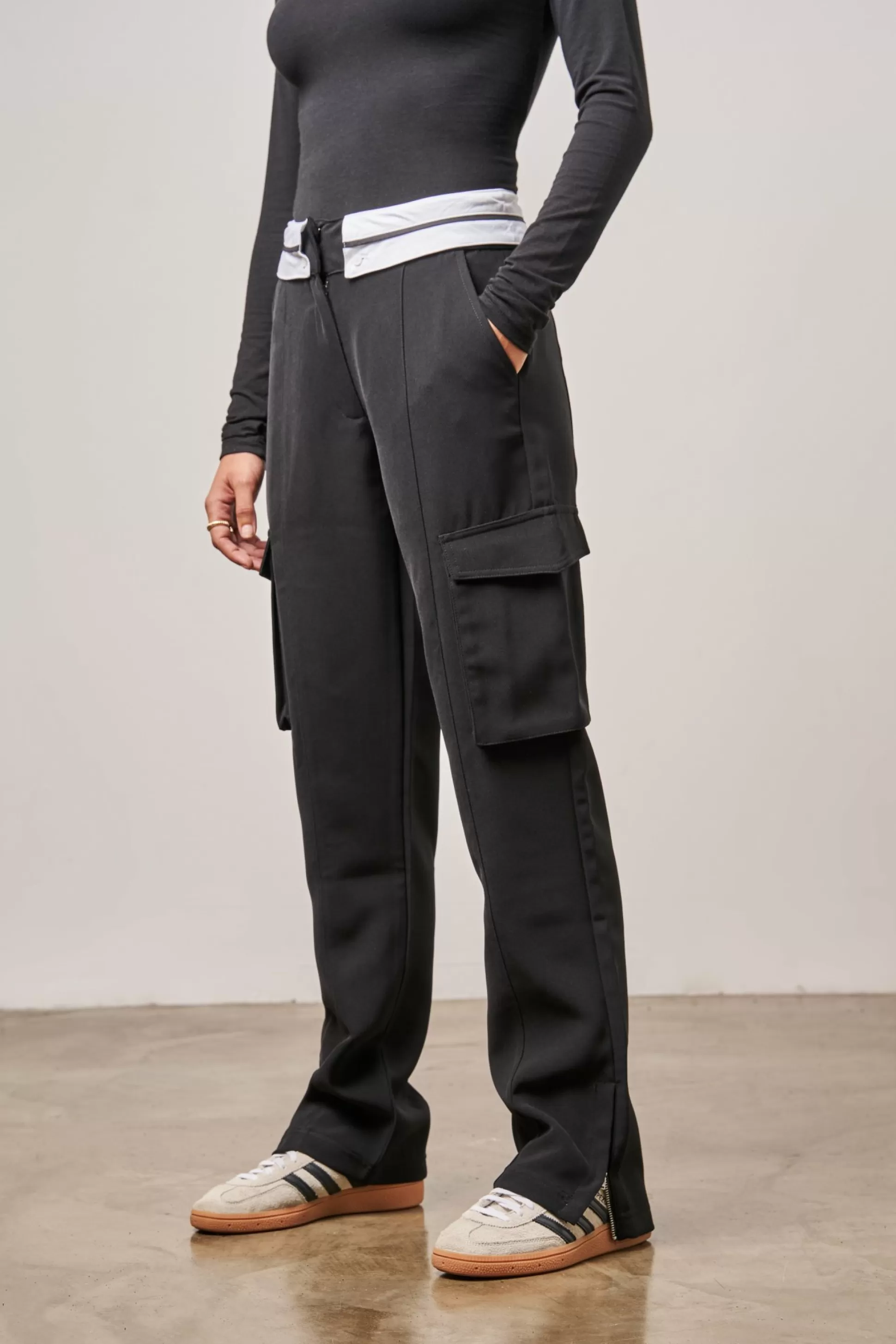 The Couture Club Reverse Waistband Smart Cargo Trouser