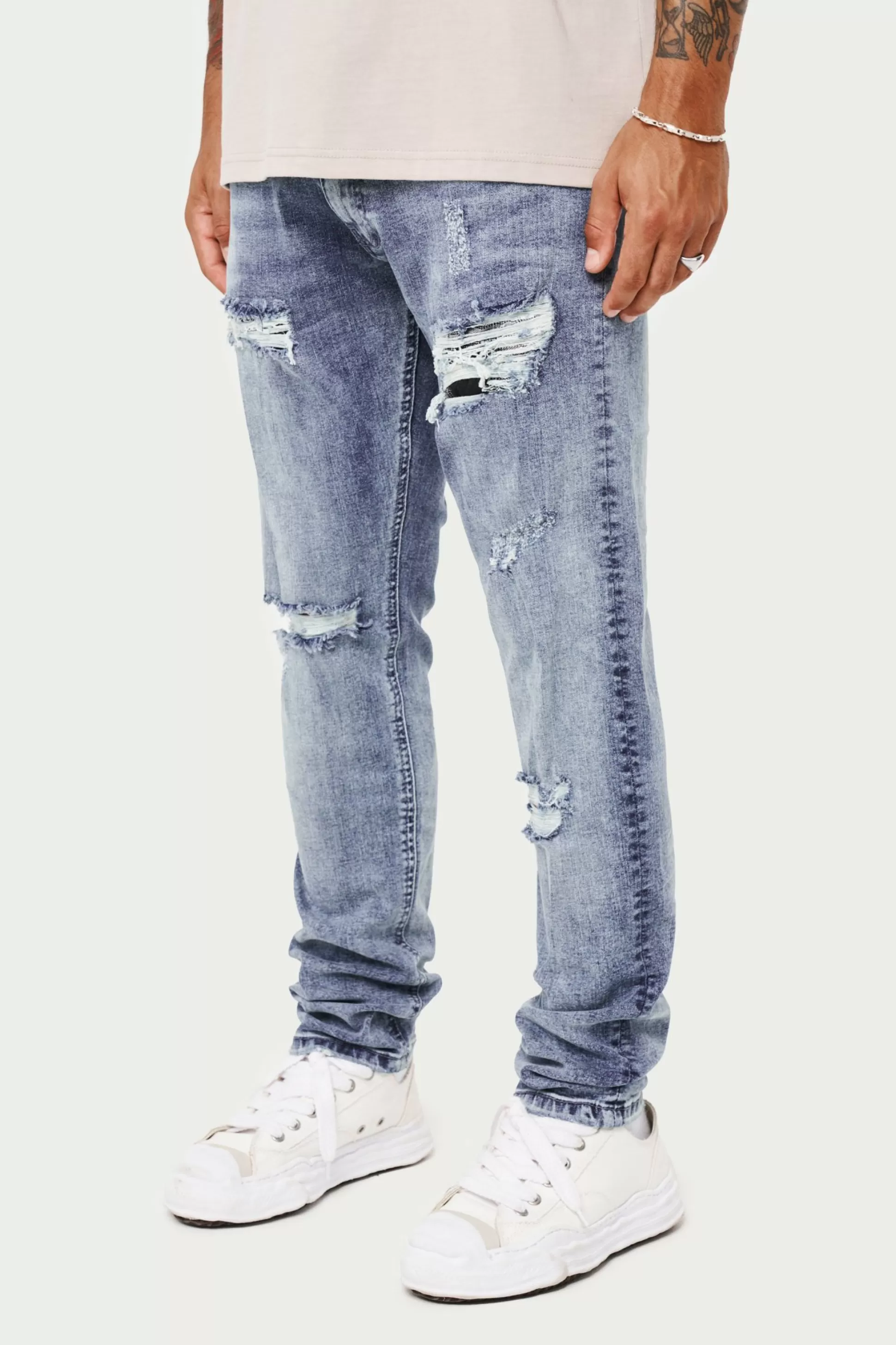 The Couture Club Rip And Repair Stacked Jeans