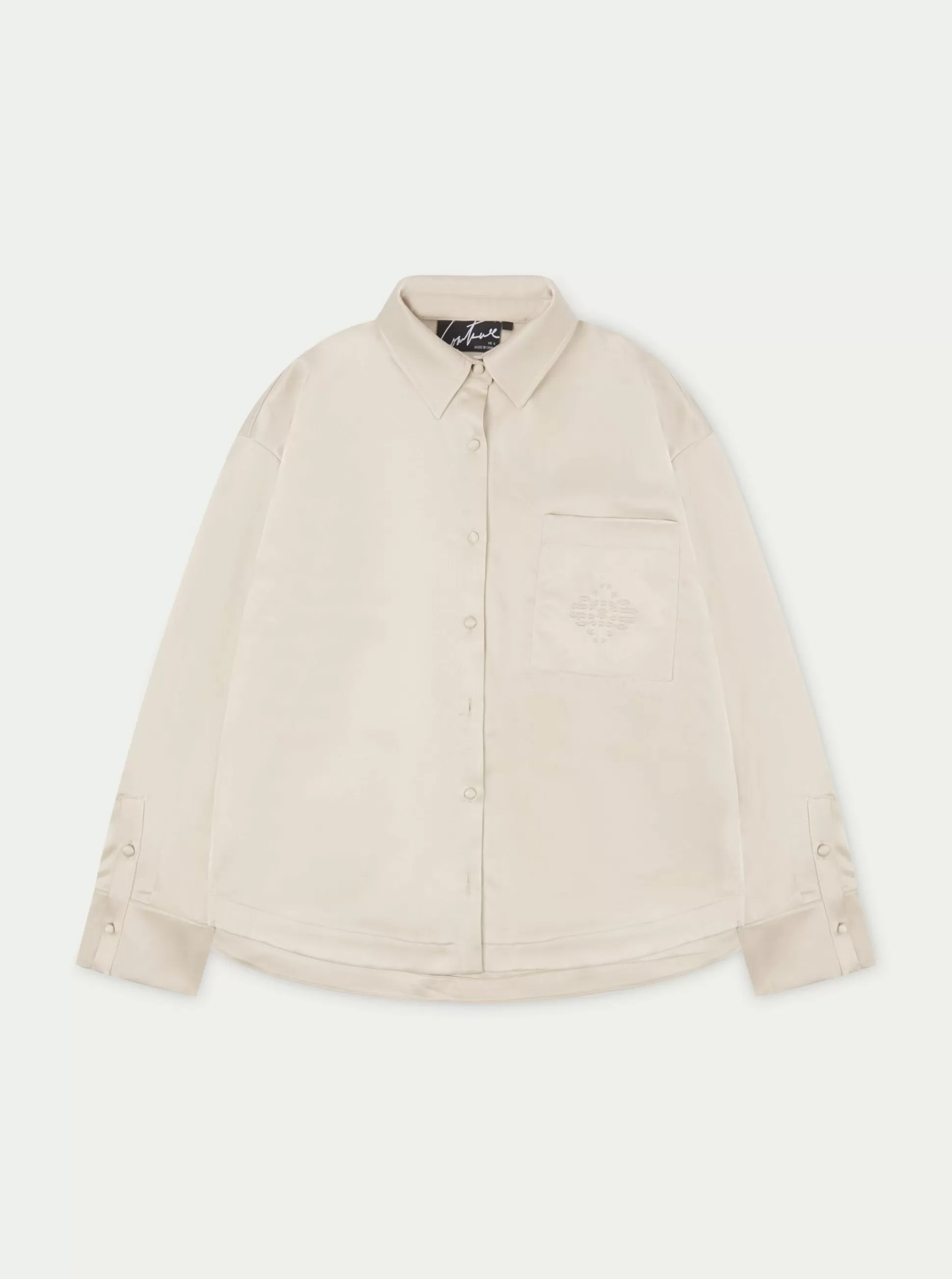 The Couture Club Satin Emblem Shirt