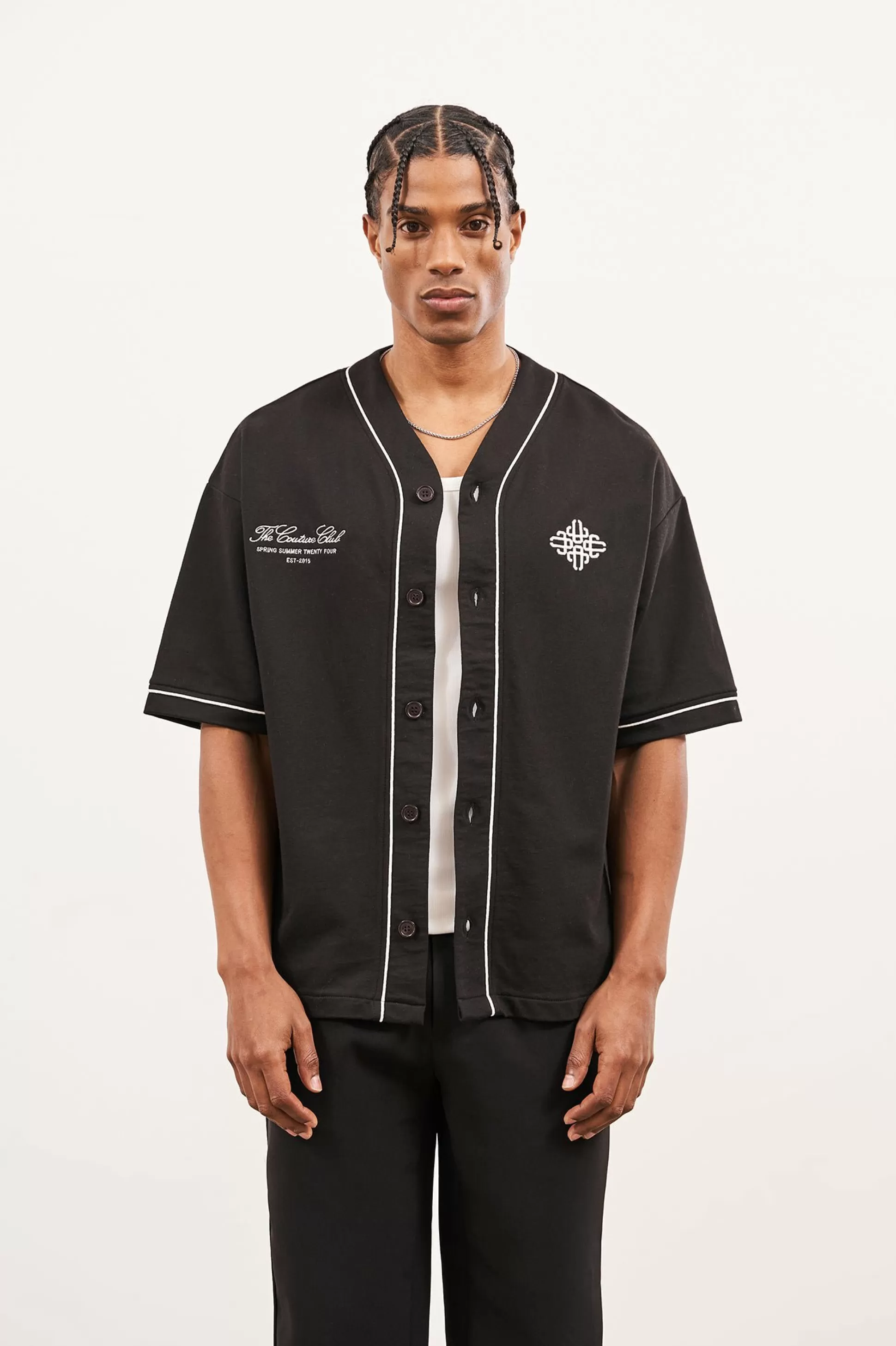 The Couture Club Script Jersey Baseball Shirt