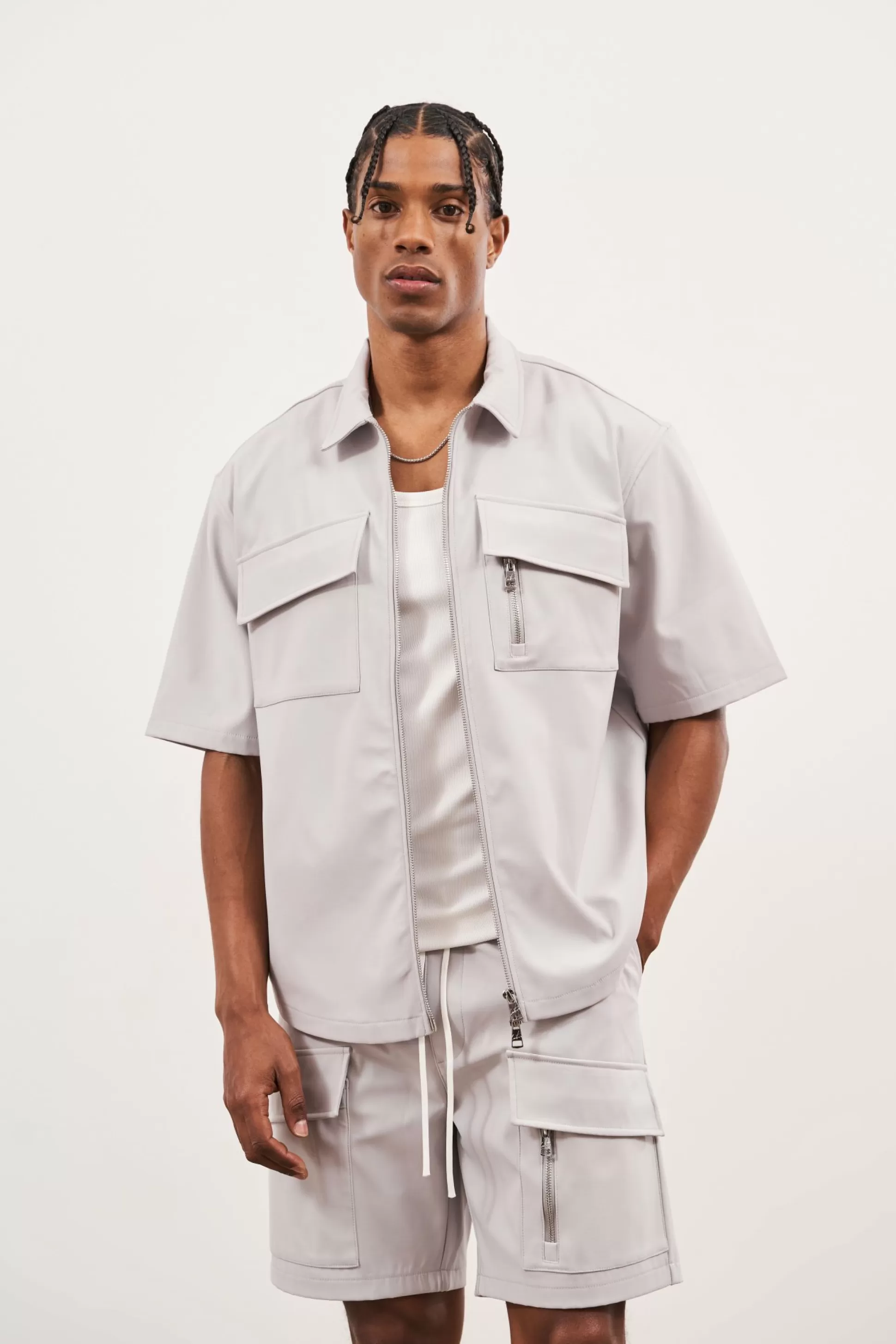 The Couture Club Technical Heavyweight Zip Overshirt