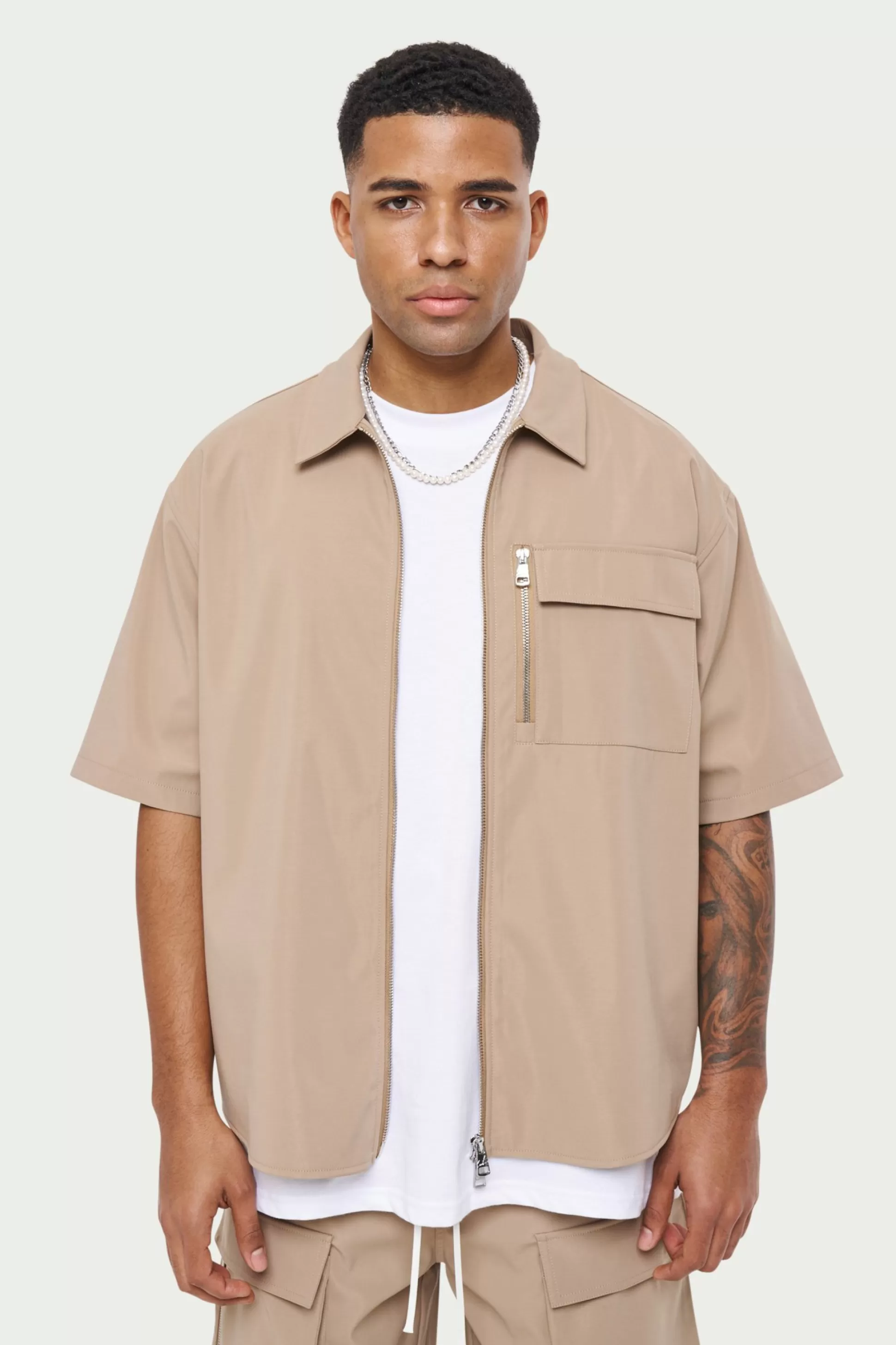 The Couture Club Technical Heavyweight Zip Overshirt