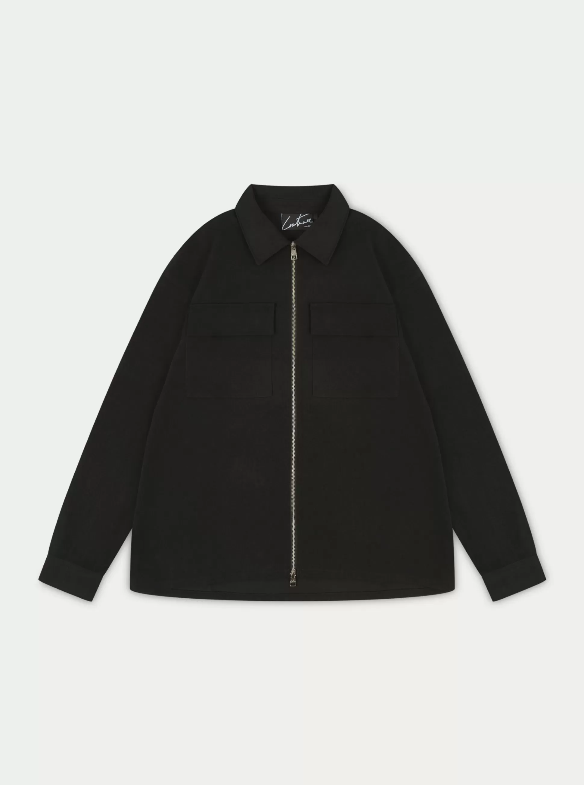 The Couture Club Technical Rib Zip Through Shacket