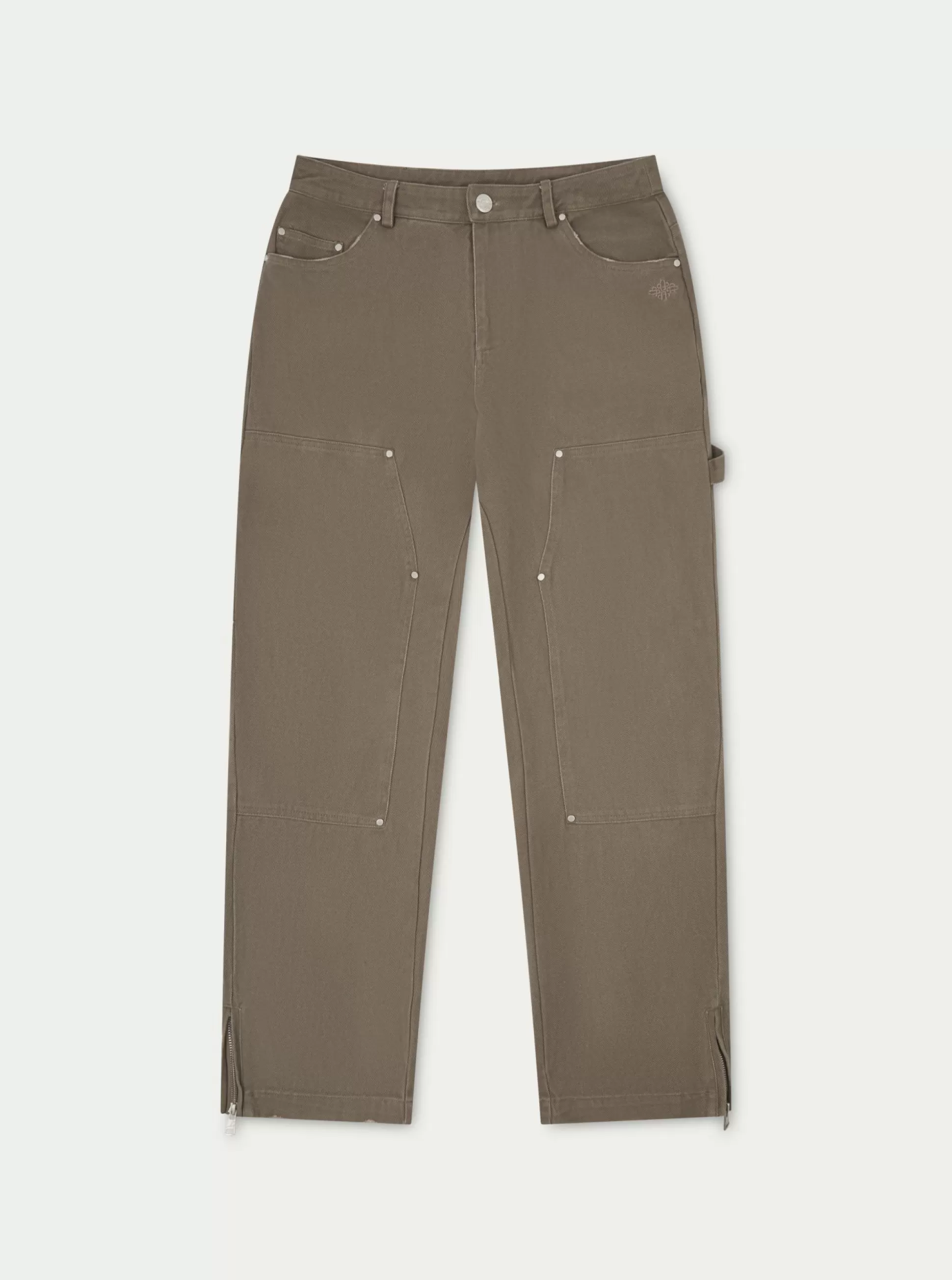 The Couture Club Twill Rivet Detail Carpenter Pant