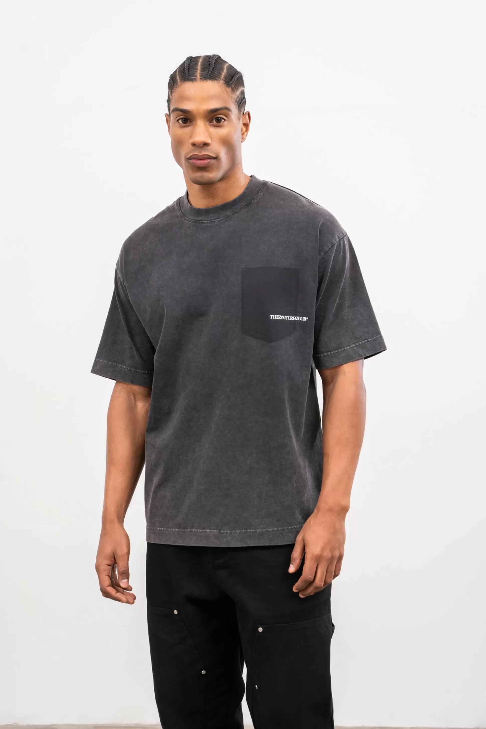 The Couture Club Washed Pocket Detail T-Shirt