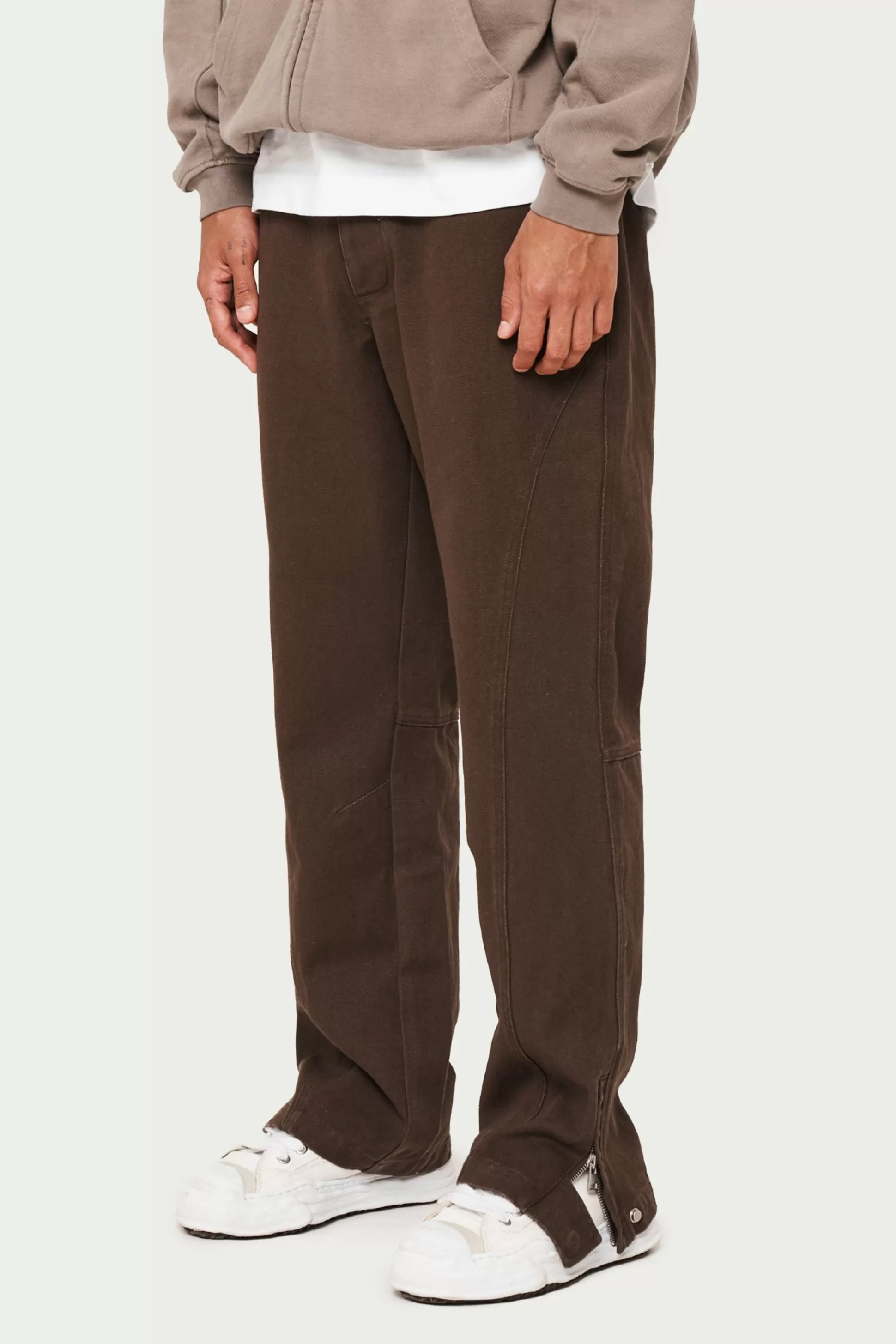 The Couture Club Woven Canvas Distressed Trouser